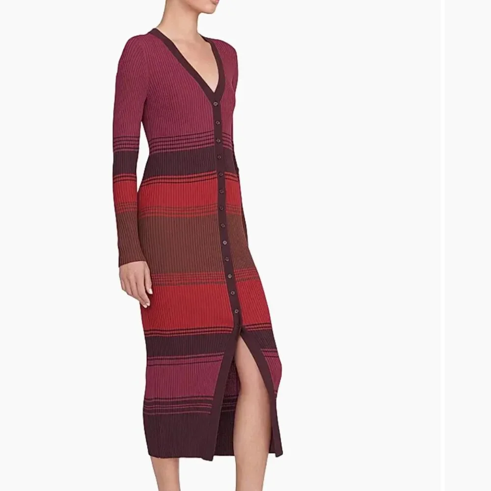 STAUD Shoko Rib-knit Sweaterdress (Syrah Blend) - Picture 2 of 8